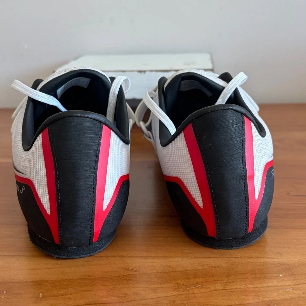 Saucony Soarin J3 Mens 9 Track Field Spikes White‎ Black Red Long Triple Jump PV